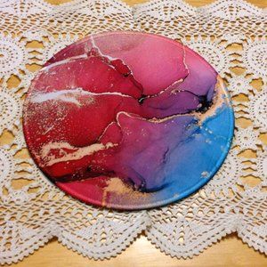 Computer Accessory, Colorful marble look Mouse Pad
